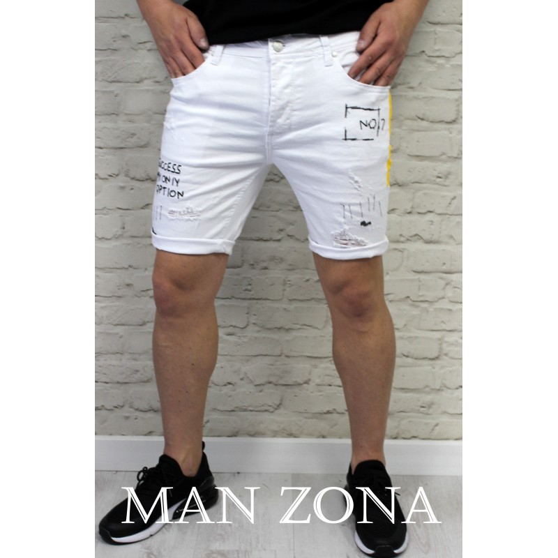 Къси Дънки White Yellow